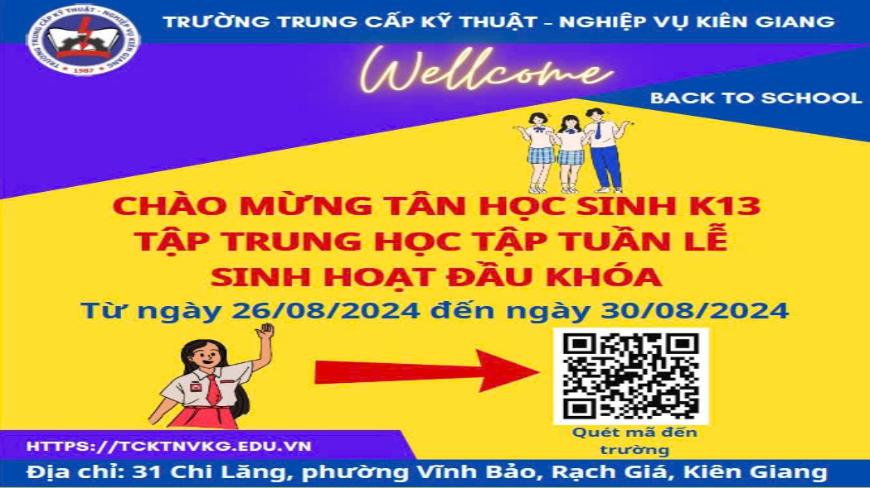 🎉 CHÀO MỪNG TÂN HỌC SINH KHÓA 13, NĂM HỌC 2024 - 2025🌟 TƯƠNG LAI BẮT ĐẦU TỪ ĐÂY! 🌟