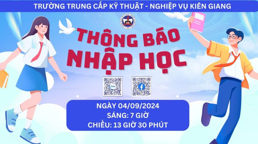 THÔNG BÁO NHẬP HỌC NĂM HỌC 2024 - 2025